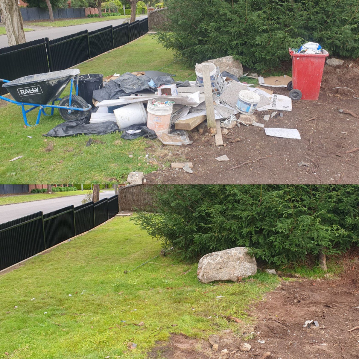 Before and after junk removal Melbourne