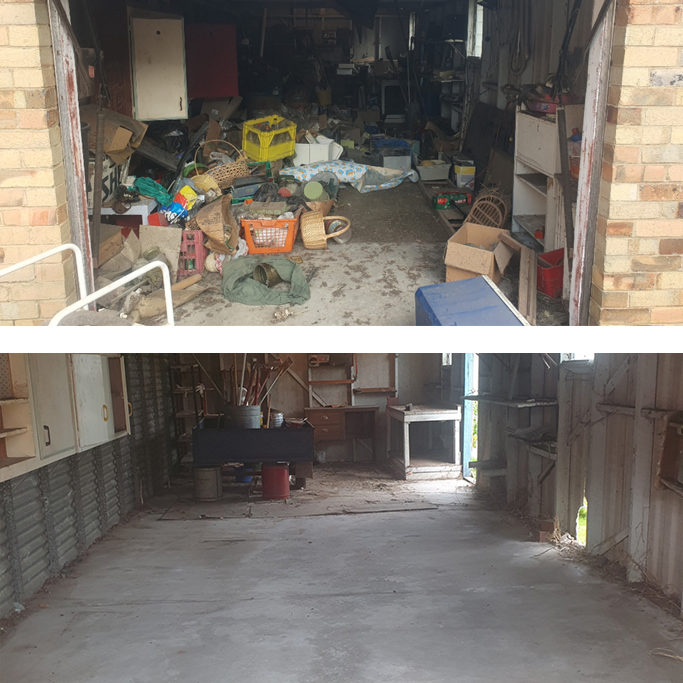 Before and after rubbish removal result Melbourne