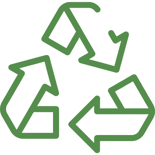 Recycling and disposal step icon