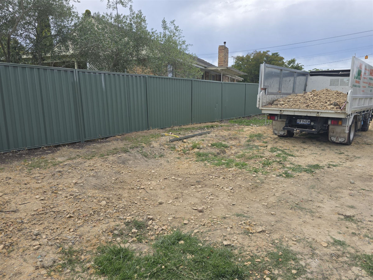 Yard completely cleared