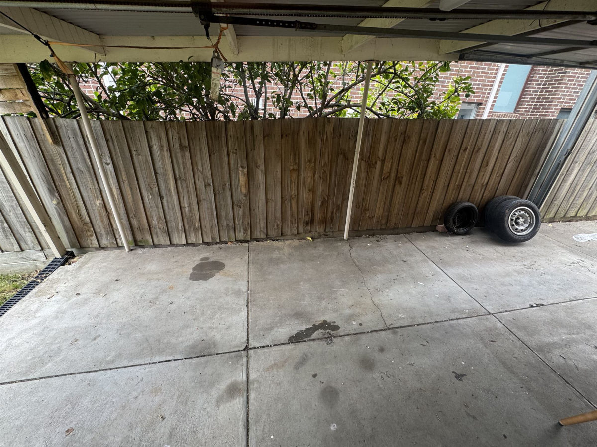 Carport cleared out