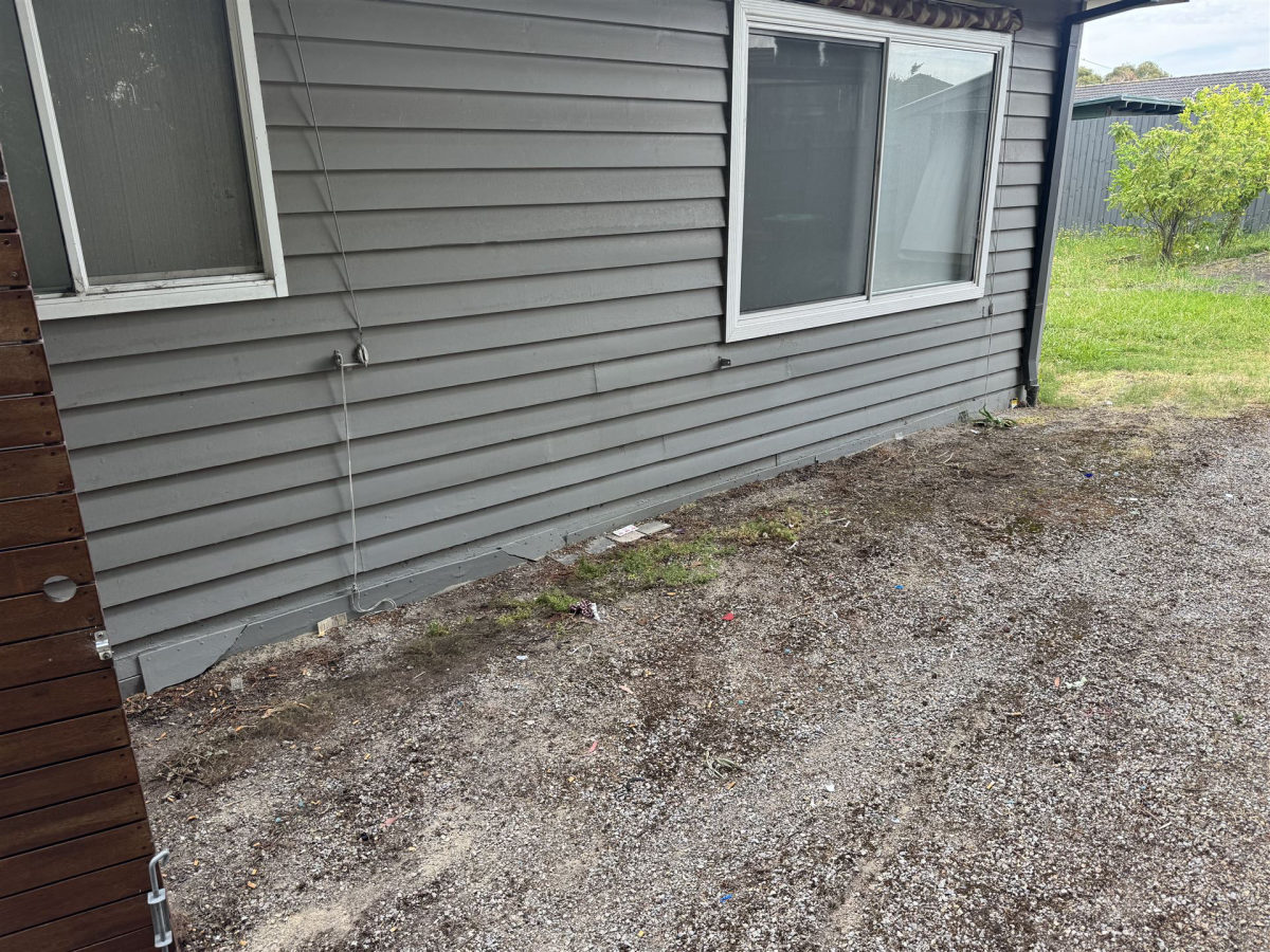 Side of house cleared