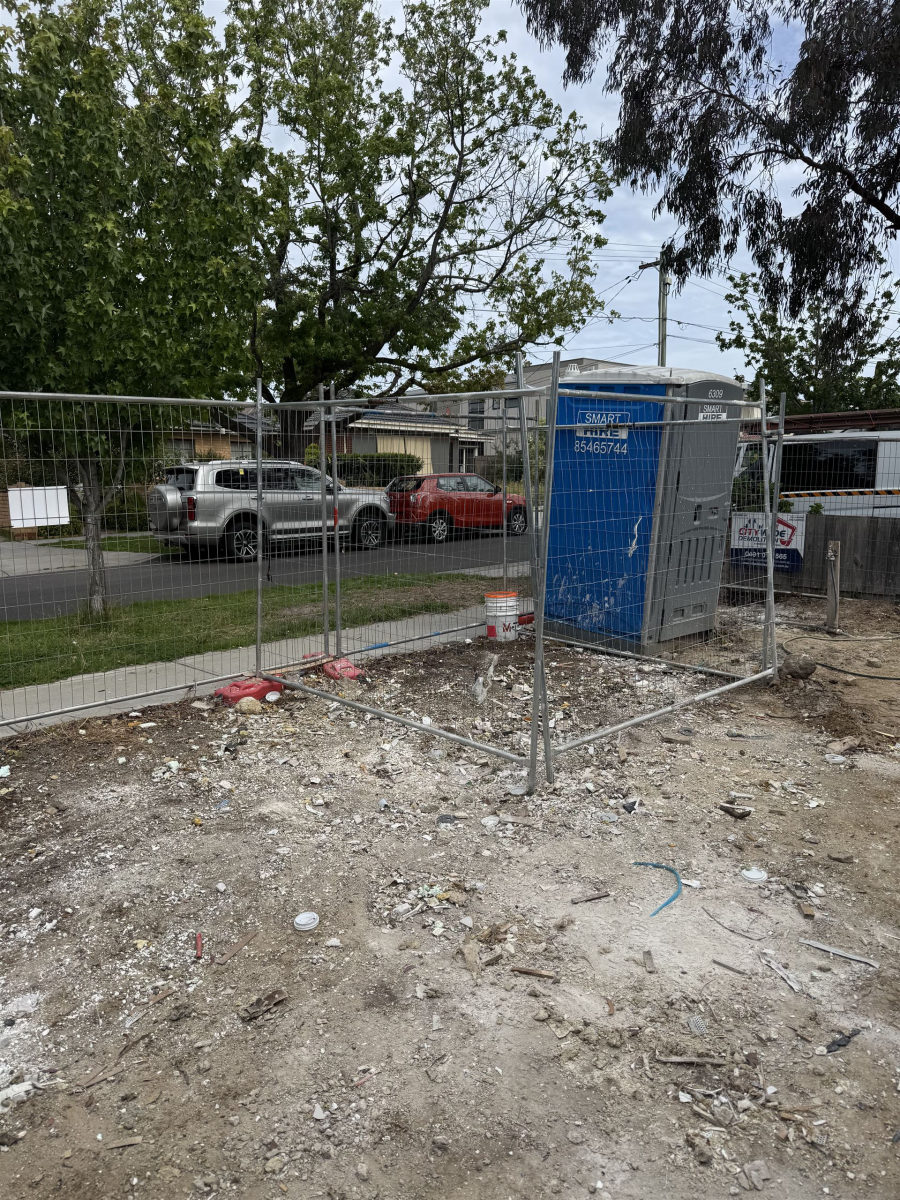 Construction site cleared