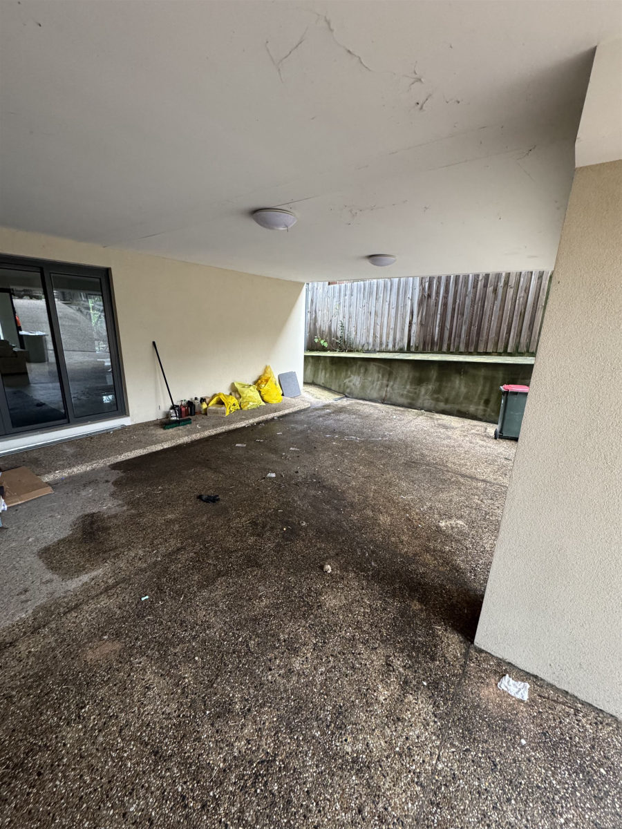 Patio cleared out