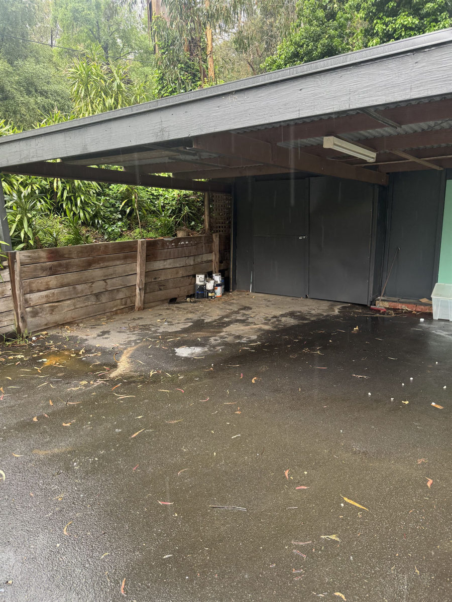 Carport cleared